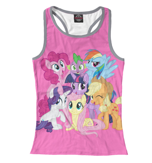 Женская майка-борцовка с изображением Дружба цвета Белый