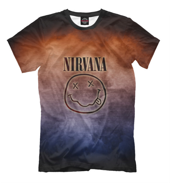 Мужская футболка с изображением Nirvana цвета Молочно-белый
