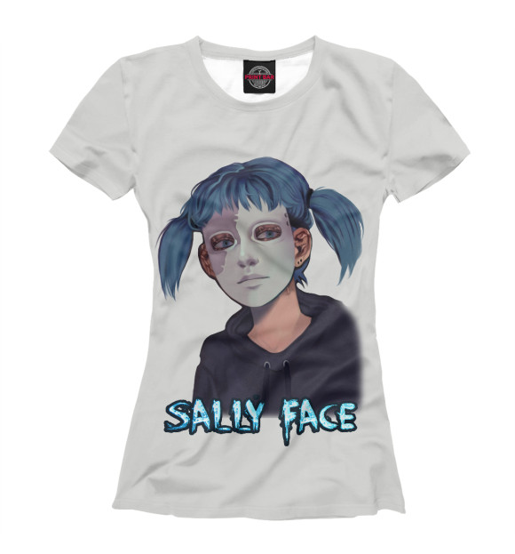Футболка для девочек с изображением Sally Face цвета Белый