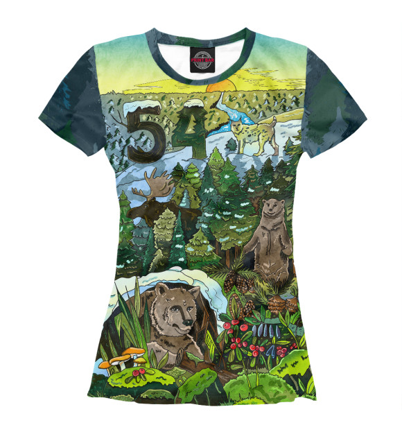 Женская футболка с изображением Я из Сибири. цвета Белый