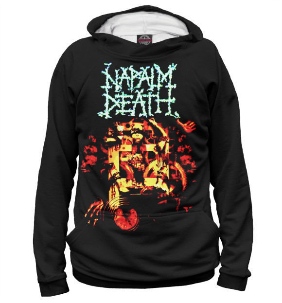 Женское худи с изображением Napalm Death цвета Белый