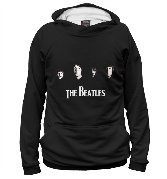 Женское худи с изображением The Beatles цвета Белый