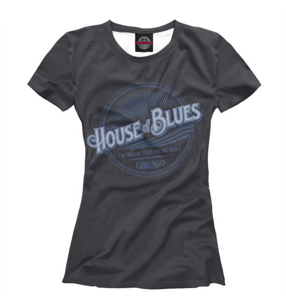 Женская футболка с изображением House of Blues цвета Белый