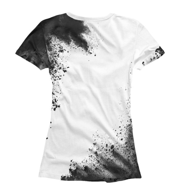 Женская футболка с изображением Агата Кристи + Кот цвета Белый