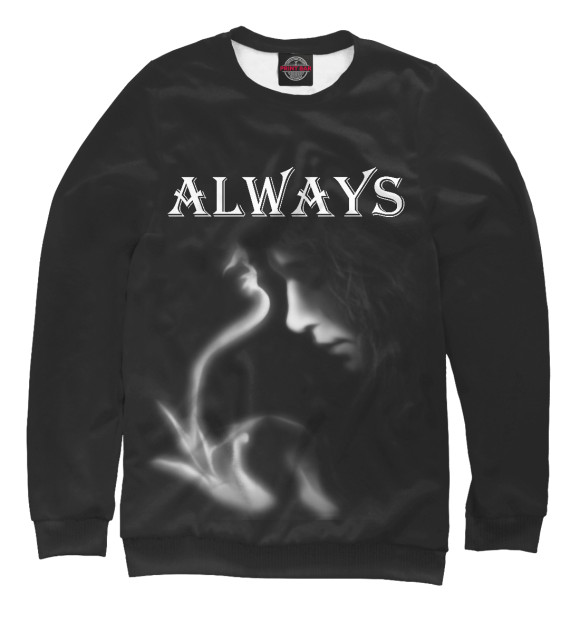 Свитшот для девочек с изображением Always цвета Белый