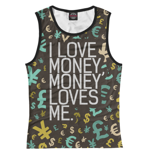 

Майки Print Bar, Белый, I love money