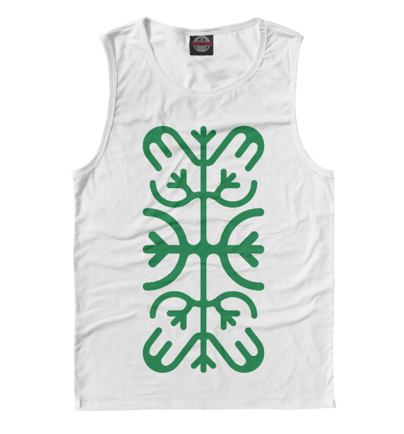 Майка для мальчика с изображением Ингушский орнамент цвета Белый