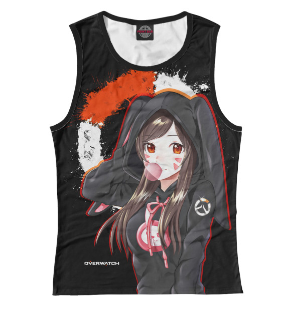 Майка для девочки с изображением Overwatch цвета Белый