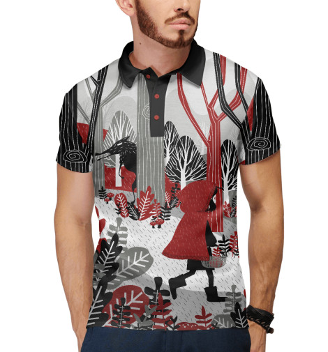 

Поло Print Bar, Белый, Красная шапочка