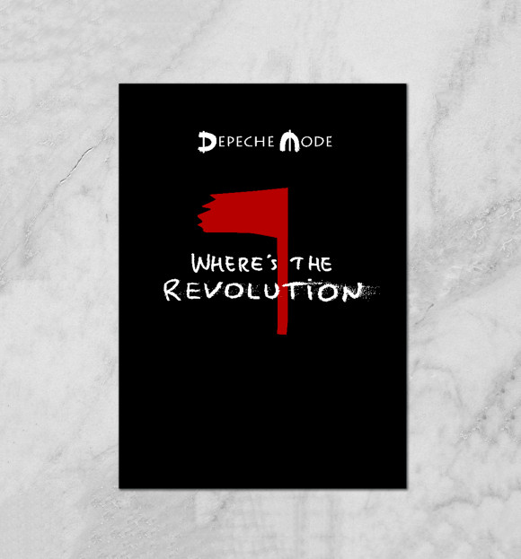Плакат с притом Where's the Revolution цвета Белый Плакат с изображением Where's the Revolution цвета Белый