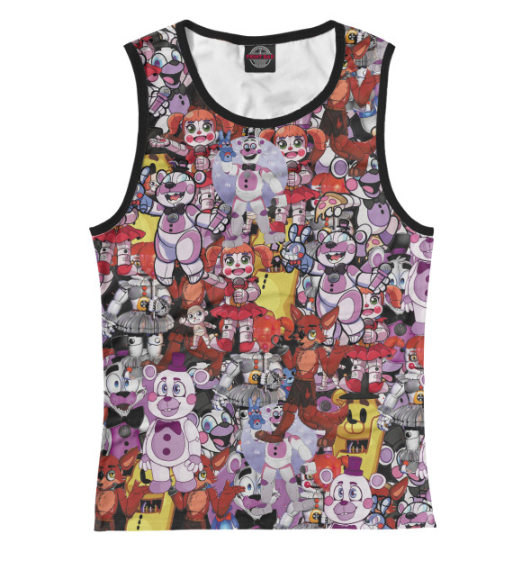 Майка для девочки с изображением Five Nights At Freddy's цвета Белый