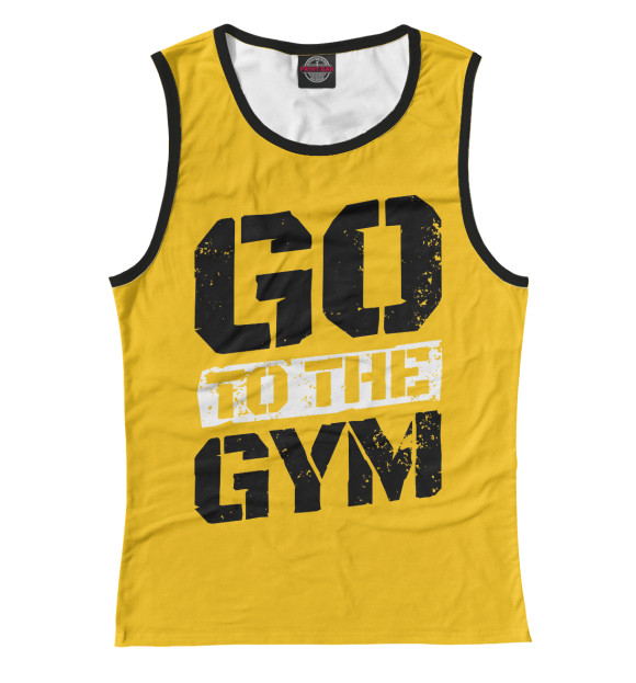 Майка для девочки с изображением Go to the Gym цвета Белый
