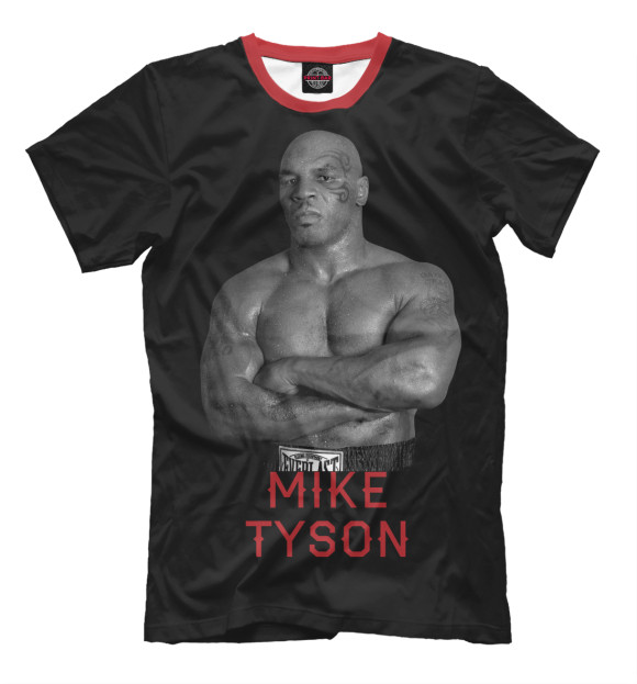 Мужская футболка с изображением Mike Tyson цвета Черный