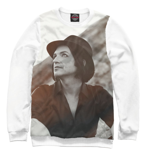 Свитшот для девочек с изображением Brian Molko LLL цвета Белый