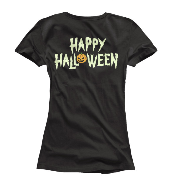 Женская футболка с изображением Halloween Party цвета Белый