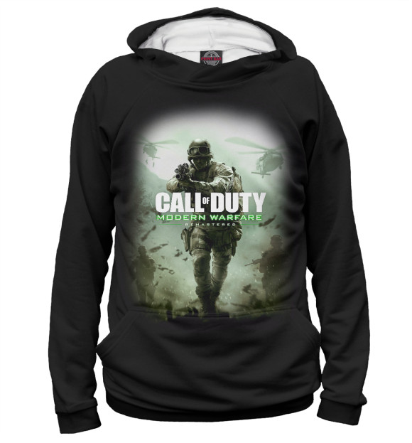 Мужское худи с изображением Call of Duty цвета Белый