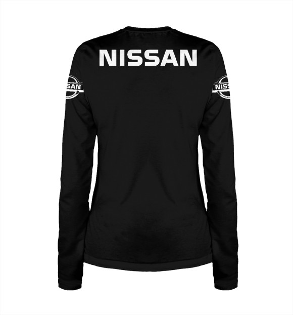 Женский лонгслив с изображением Nissan цвета Белый