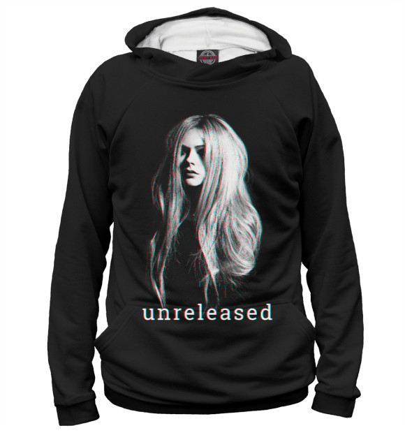 Женское худи с изображением Avril Lavigne цвета Белый