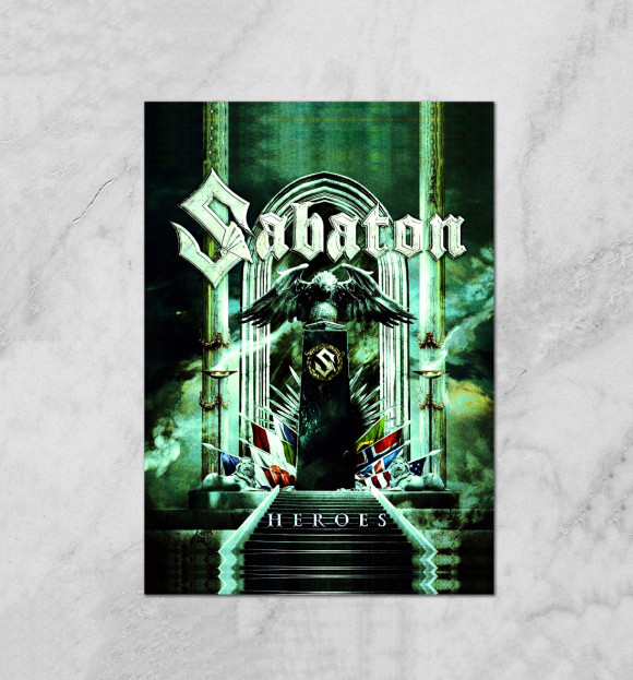 Плакат с притом Sabaton цвета Белый Плакат с изображением Sabaton цвета Белый