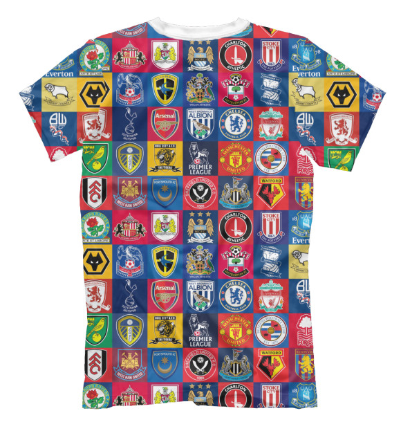 Мужская футболка с изображением Английская премьер-лига цвета Белый
