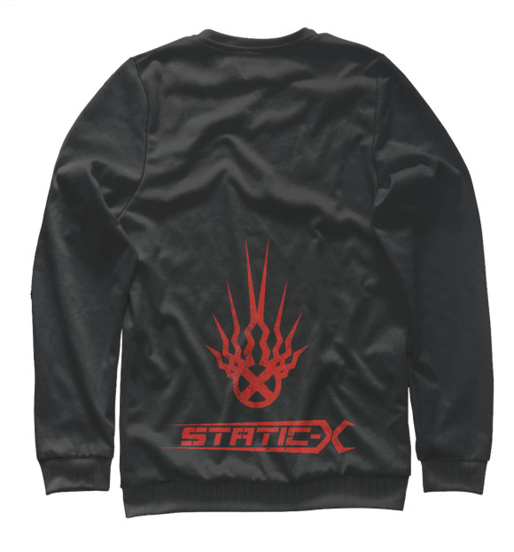 Свитшот для мальчиков с изображением Static-X цвета Белый