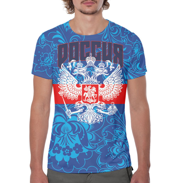 Мужская футболка с изображением Сборная России цвета Белый