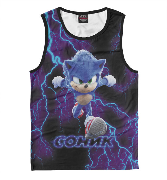 Майка для мальчика с изображением Sonic цвета Белый