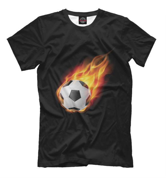 Футболка для мальчиков с изображением Огненный мяч цвета Белый