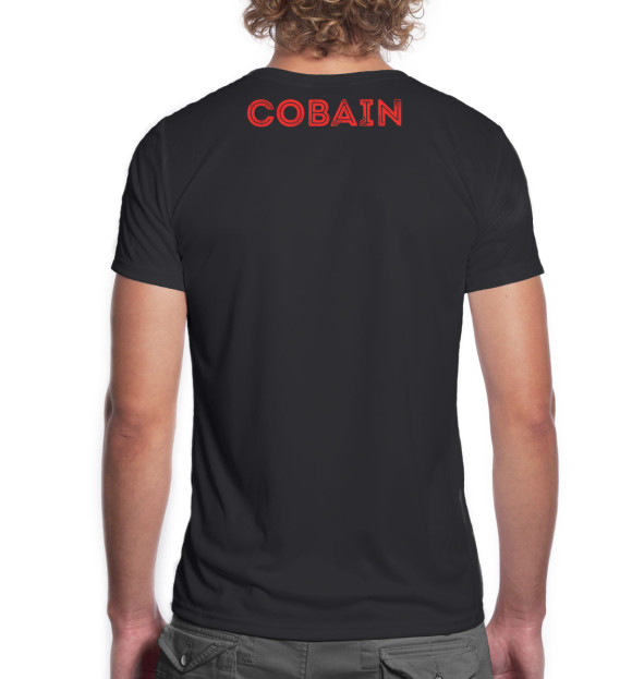 Мужская футболка с изображением Kurt Cobain цвета Белый