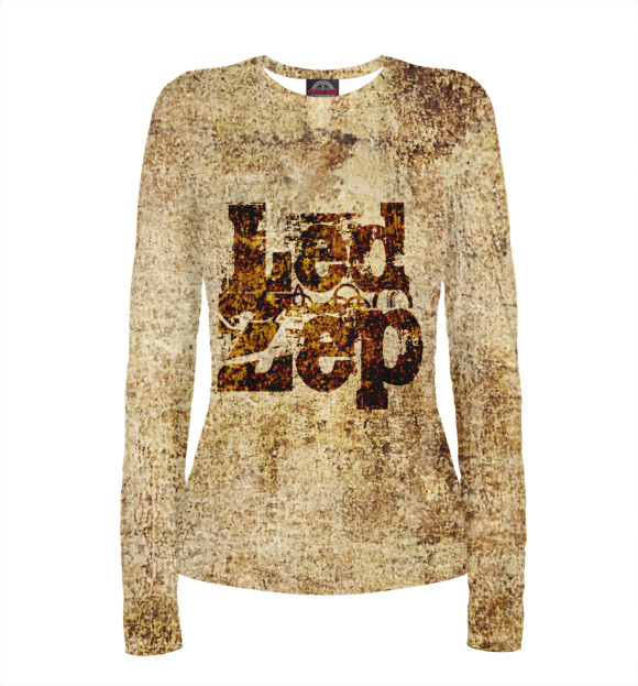 Женский лонгслив с изображением Led Zeppelin цвета Белый