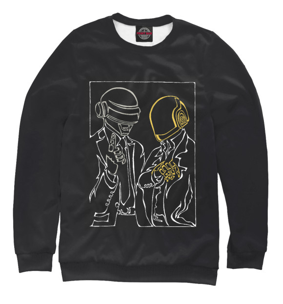Женский свитшот с изображением Daft Punk цвета Белый