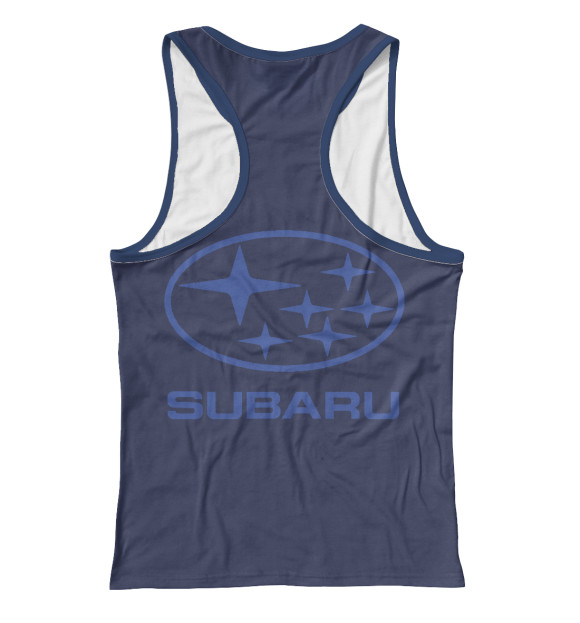 Женская майка-борцовка с изображением Subaru цвета Белый