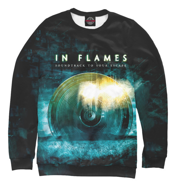Свитшот для мальчиков с изображением In Flames цвета Белый