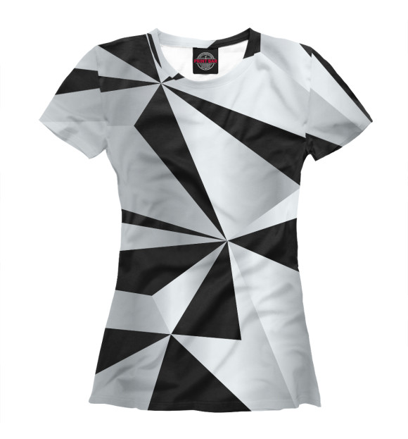Футболка для девочек с изображением Silver&black цвета Белый