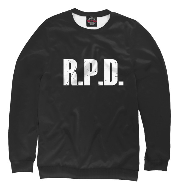 Свитшот для мальчиков с изображением Resident Evil R.P.D. цвета Белый
