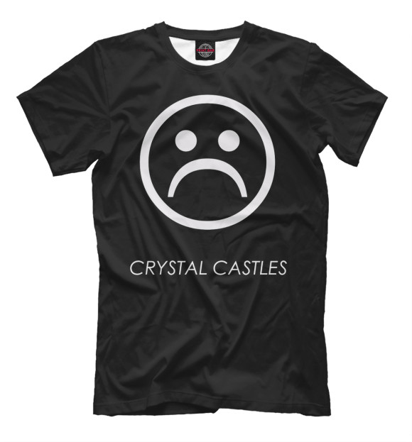 Мужская футболка с изображением Crystal Castles цвета Черный