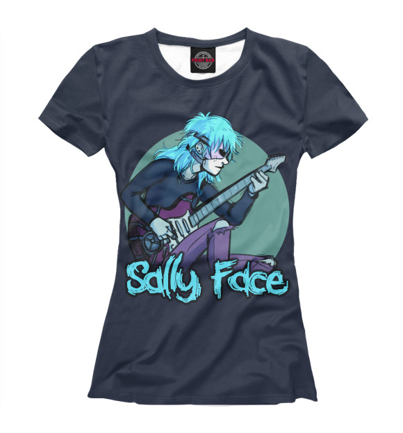 Футболка для девочек с изображением Sally Face цвета Белый