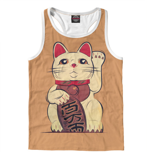 

Майки борцовки Print Bar, Белый, Манэки-нэко