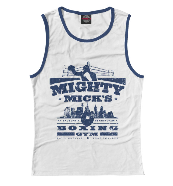 Майка для девочки с притом Boxing Gym цвета Белый Майка для девочки с изображением Boxing Gym цвета Белый