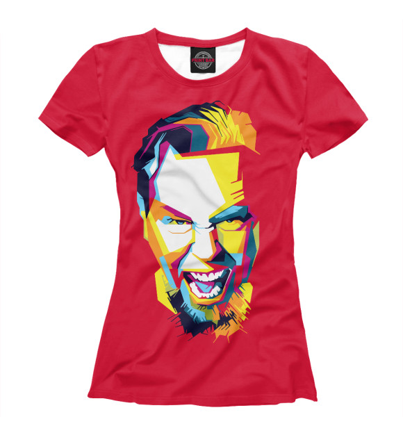 Футболка для девочек с изображением Metallica Джеймс Хэтфилд цвета Белый