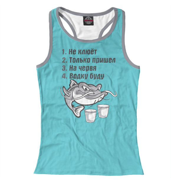 Женская майка-борцовка с изображением Ответы на вопросы цвета Белый