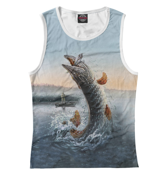 Майка для девочки с притом Fishing Boat цвета Белый Майка для девочки с изображением Fishing Boat цвета Белый