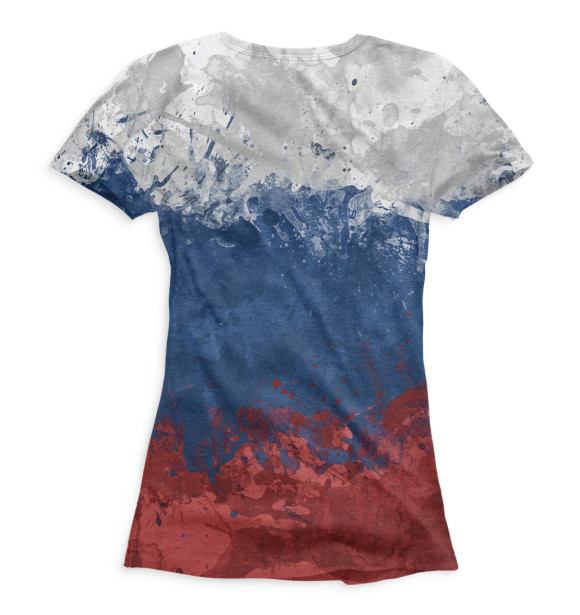 Женская футболка с изображением Триколор цвета Белый