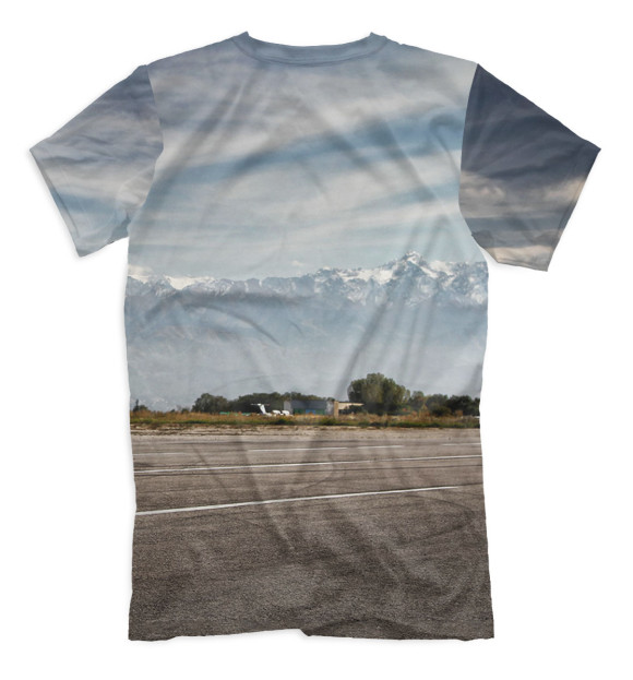 Мужская футболка с притом Мотоцикл цвета Белый Мужская футболка с изображением Мотоцикл цвета Белый