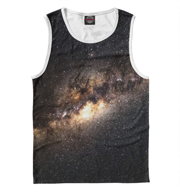 Мужская майка с изображением Космос цвета Белый