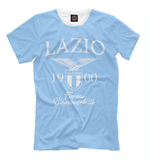 Мужская футболка с изображением Лацио цвета Светло-сиреневый
