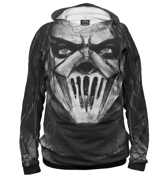 Мужское худи с изображением Slipknot цвета Белый