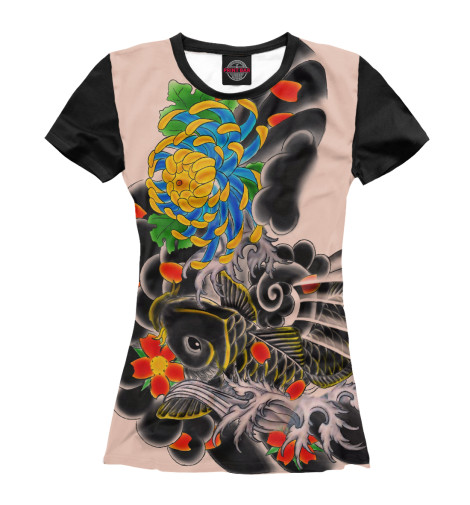 

Футболки Print Bar, Белый, Японская татуировка