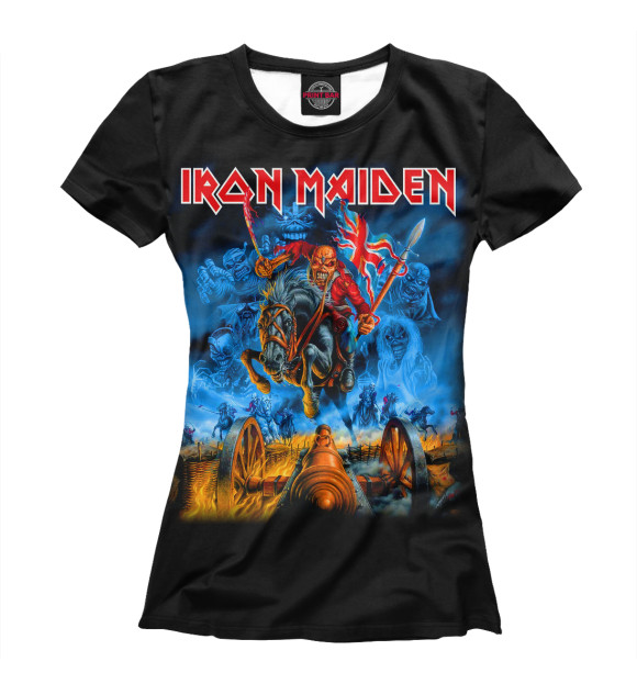 Футболка для девочек с изображением Iron Maiden цвета Белый