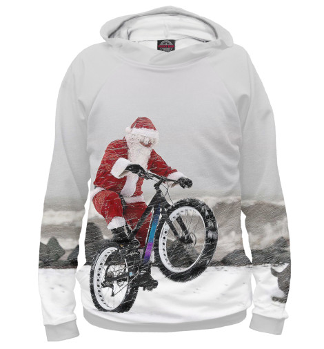 

Худи Print Bar, Белый, Дед Мороз и его БАЙК